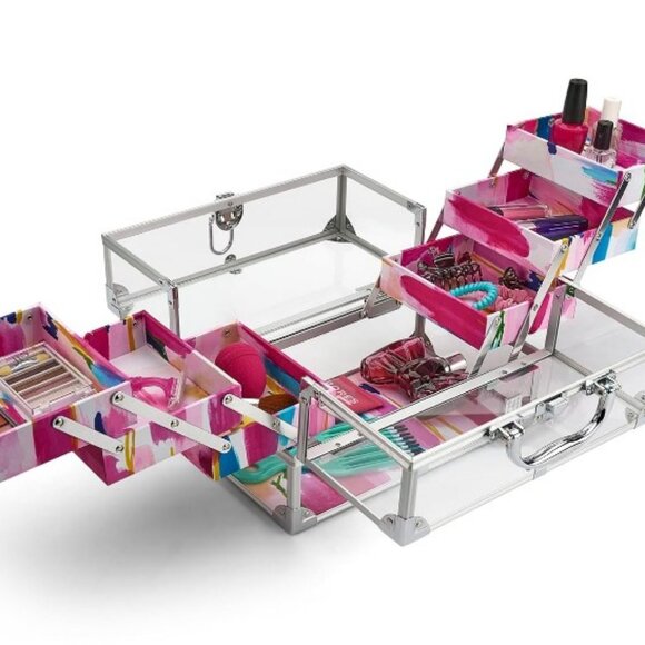 Caboodles Women's Neat Freak Train Case, Watercolor Theme - Picture 4 of 5